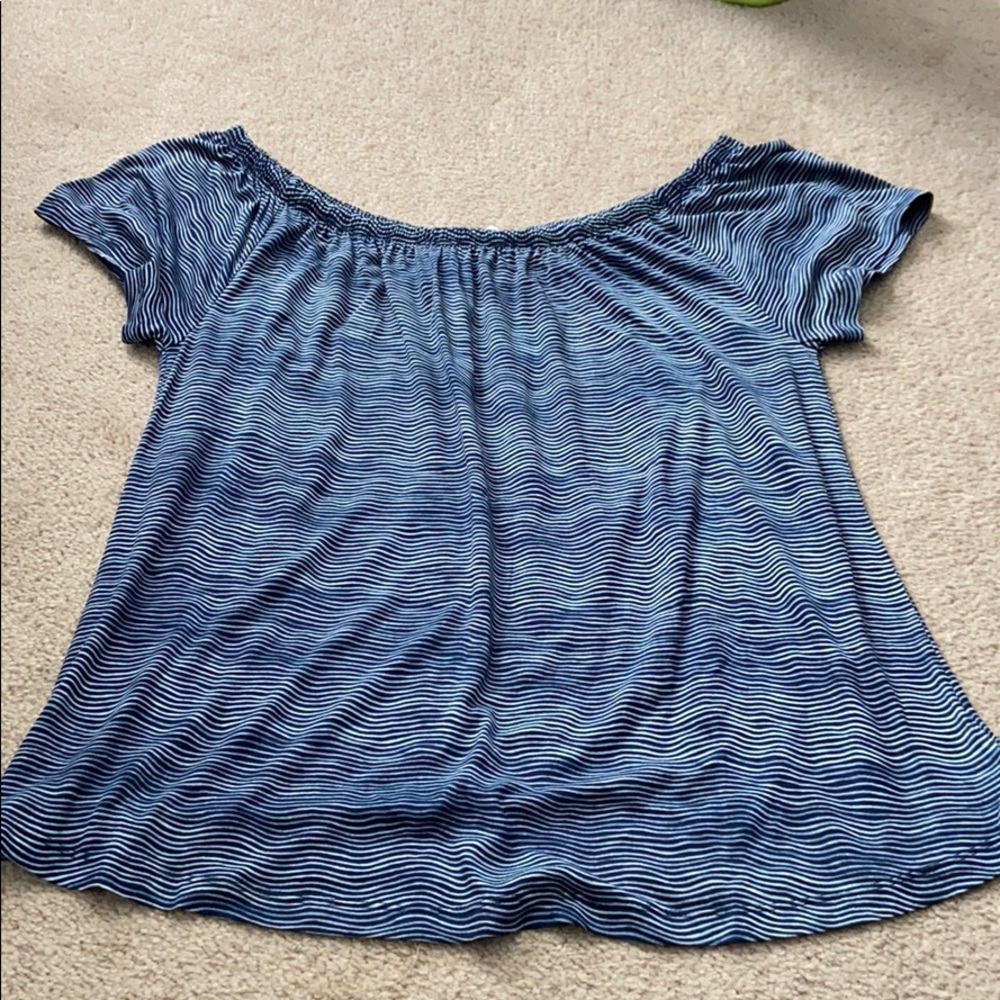 Navy off the shoulder top
